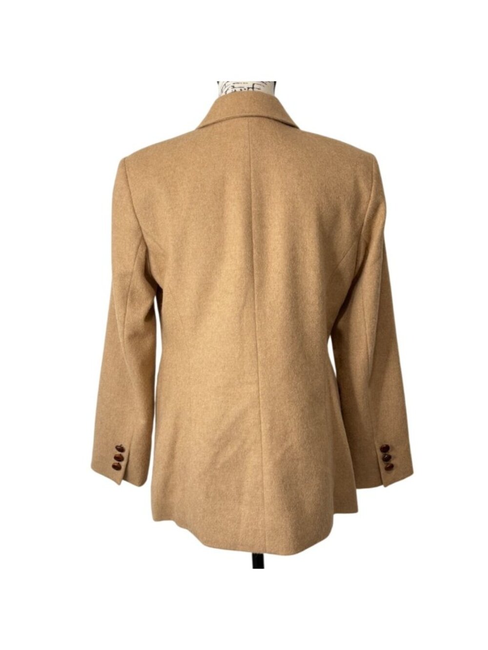 Vtg Orvis Womens Size 8 Blazer Camel Hair Tan Single-Button Lined Classic Fit - Picture 3 of 8